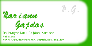 mariann gajdos business card